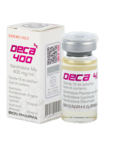 Ironpharma Deca400 – A blend of Nandrolone Phenylpropionate, Cypionate, and Decanoate at a concentration of 400mg per ml.